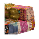 2 Seater Modular Sofa With Armrests Fabric Patchwork