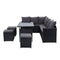Outdoor Furniture Dining Sofa Set Wicker 9 Seater Storage Cover