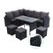 Outdoor Furniture Dining Sofa Set Wicker 9 Seater Storage Cover