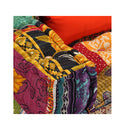 2 Seater Modular Sofa With Armrests Fabric Patchwork