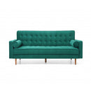 Sofa Bed 3 Seater Button Tufted Lounge Set Couch in Velvet Colour