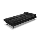 Modern PU Leather 3 Seater Sofa Bed with Cup Holders