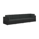 4 Piece Garden Sofa Set With Cushions Poly Rattan Black