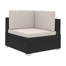 3 Piece Garden Sofa Set With Cushions Poly Rattan