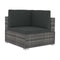 4 Piece Garden Sofa Set With Cushions Poly Rattan Grey
