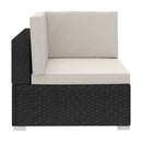 3 Piece Garden Sofa Set With Cushions Poly Rattan