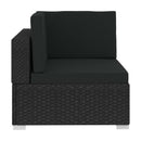 4 Piece Garden Sofa Set With Cushions Poly Rattan Black