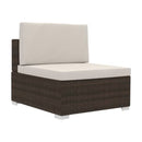 3 Piece Garden Sofa Set With Cushions Poly Rattan