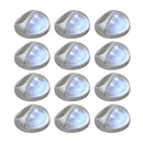 Outdoor Solar Wall Lamps Led 12 Pcs Round