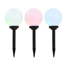 Outdoor Solar Lamps 3 Pcs Led Spherical 20 Cm Rgb