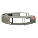 Spa Surround Grey Poly Rattan