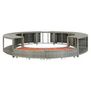 Spa Surround Grey Poly Rattan