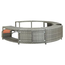 Spa Surround Grey Poly Rattan