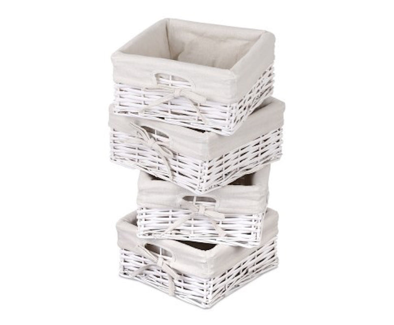 5 Basket Storage Drawers White