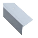 F Shape Stair Nosings 15 Pcs Aluminium 134 Cm Silver