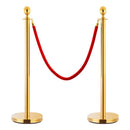 3 Piece Vip Queue Barrier Set Stainless Steel