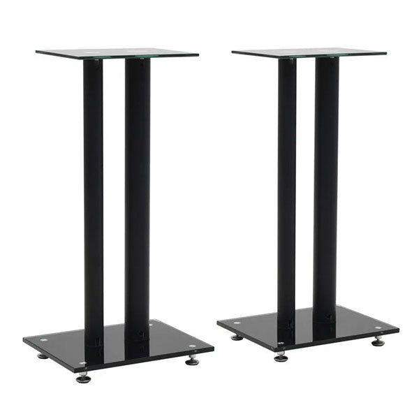 Speaker Stands 2 Pcs Tempered Glass 2 Pillars Design