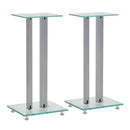 Speaker Stands 2 Pcs Tempered Glass 2 Pillars Design