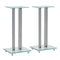 Speaker Stands 2 Pcs Tempered Glass 2 Pillars Design