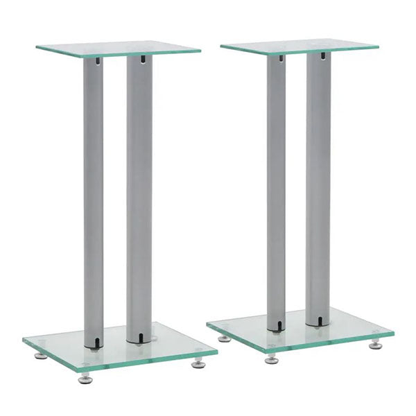 Speaker Stands 2 Pcs Tempered Glass 2 Pillars Design