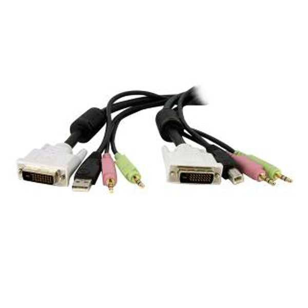 Startech 4 In 1 Usb Dvi Kvm Switch Cable W Audio