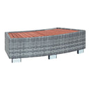 Spa Step Grey Poly Rattan 92X45X25 Cm