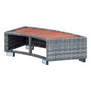 Spa Step Grey Poly Rattan 92X45X25 Cm
