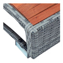 Spa Step Grey Poly Rattan 92X45X25 Cm