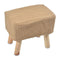 Jute Stool With Pinewood Legs Natural 40X26X43Cm