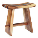 Stool Solid Suar Wood And Polyresin