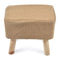 Jute Stool With Pinewood Legs Natural 40X26X43Cm