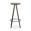 Bar Stools 4 Pcs Solid Reclaimed Wood And Steel