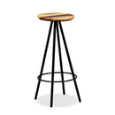 Bar Stools 4 Pcs Solid Reclaimed Wood And Steel