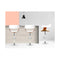 Wooden Bar Stool with White PU Leather