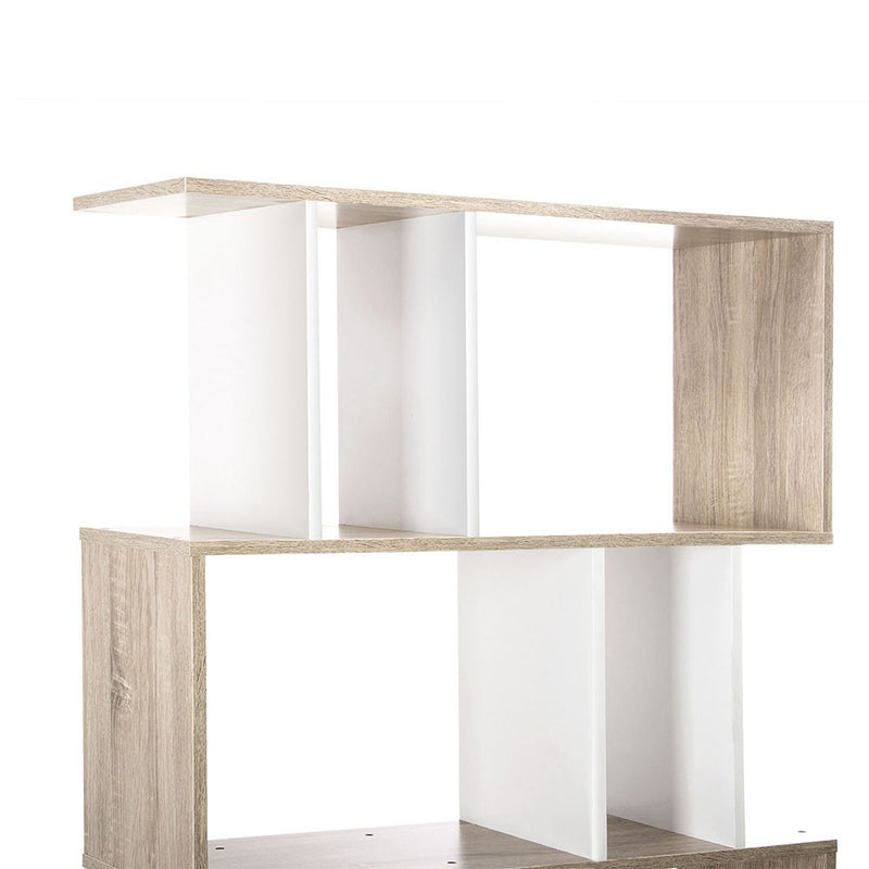 5 Tier Display/Book/Storage Shelf Unit in Brown and White