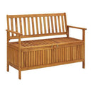 Garden Storage Bench 120 Cm Solid Acacia Wood