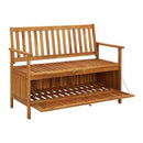 Garden Storage Bench 120 Cm Solid Acacia Wood