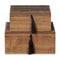 2 Piece Storage Boxes Wood Brown