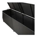 Garden Storage Box Poly Rattan 200X50X60 Cm Black