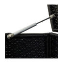 Garden Storage Box Poly Rattan 200X50X60 Cm Black