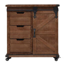 Storage Cabinet Solid Fir Wood Brown