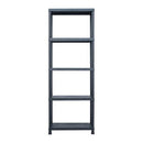 Storage Shelf Racks 5 Pcs Black 125 Kg 60X30X180 Cm Plastic