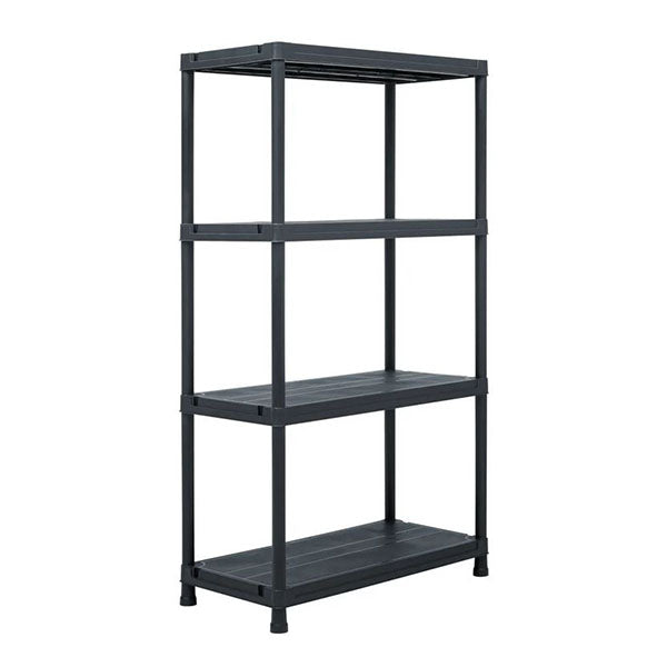 Storage Shelf Rack Black 100 Kg 60X30X138 Cm Plastic