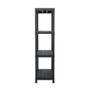 Storage Shelf Rack Black 100 Kg 60X30X138 Cm Plastic