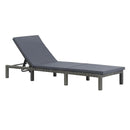 Sun Lounger With Cushion Poly Rattan Anthracite