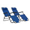 Folding Sun Loungers 2 Pcs With Footrests Steel