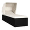 Sun Lounger With Canopy And Cushion Poly Rattan