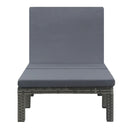 Sun Lounger With Cushion Poly Rattan Anthracite