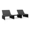 Sun Loungers 2 Pcs With Table Pe Rattan