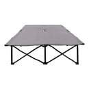 Two Person Folding Sun Lounger Grey Steel